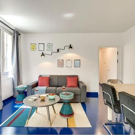 Ferienwohnung Modern & Colourful 3Bd For 9 Guests In Le Marais! Paris Exterior foto