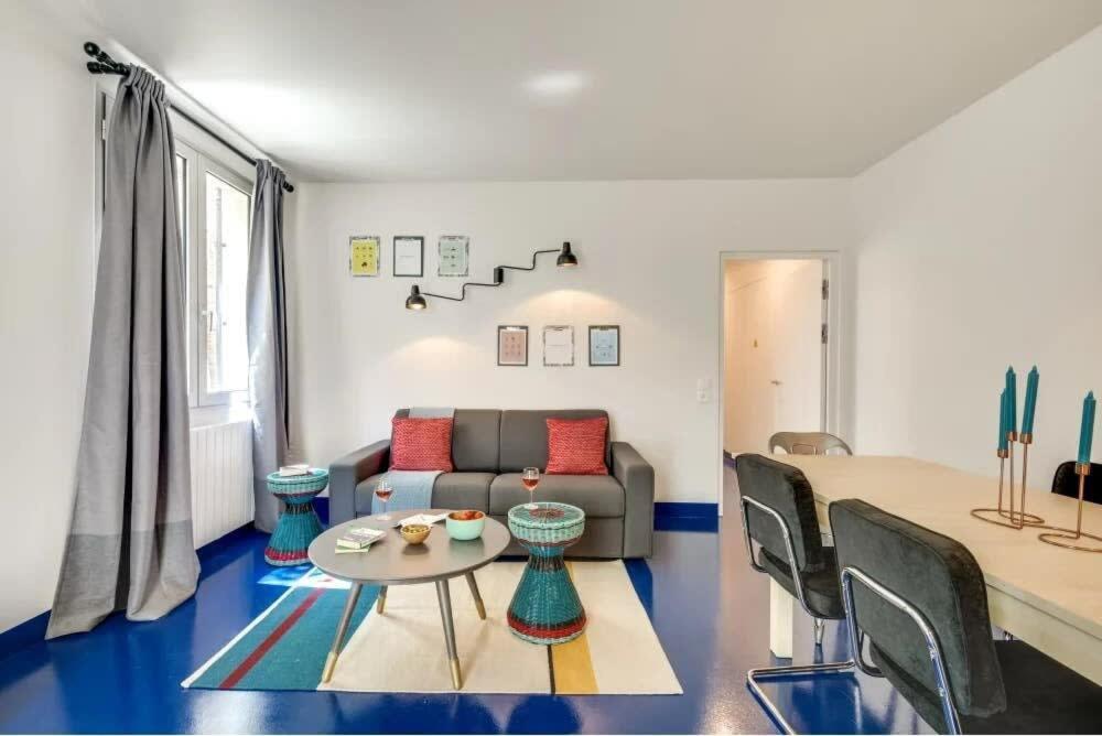Ferienwohnung Modern & Colourful 3Bd For 9 Guests In Le Marais! Paris Exterior foto