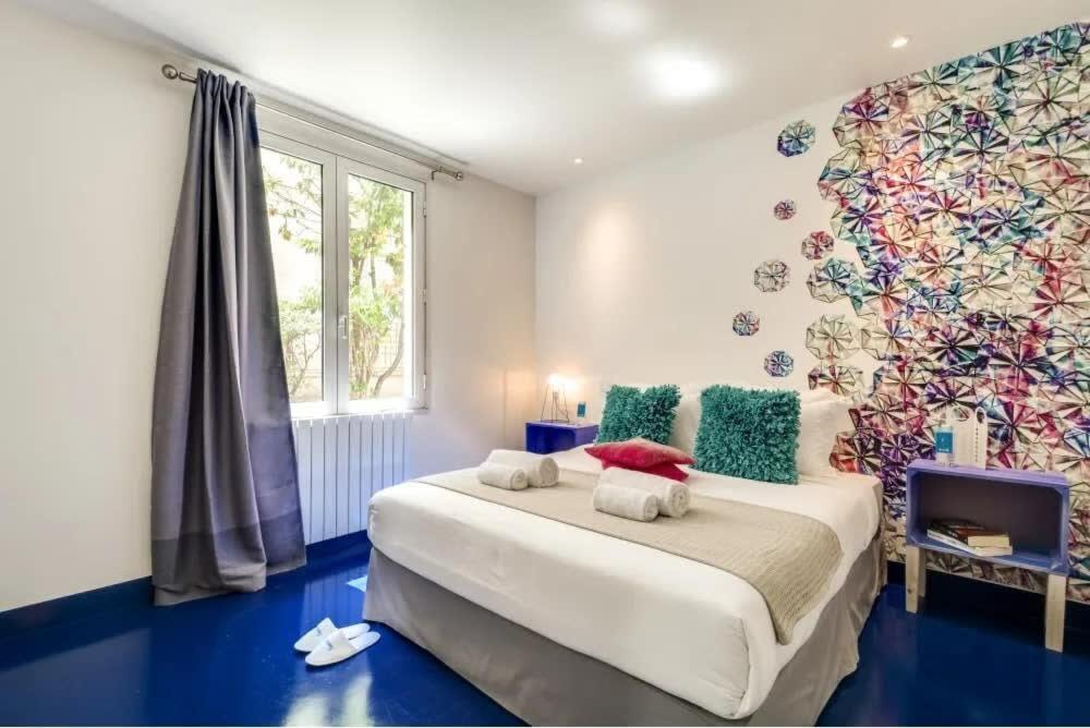 Ferienwohnung Modern & Colourful 3Bd For 9 Guests In Le Marais! Paris Exterior foto