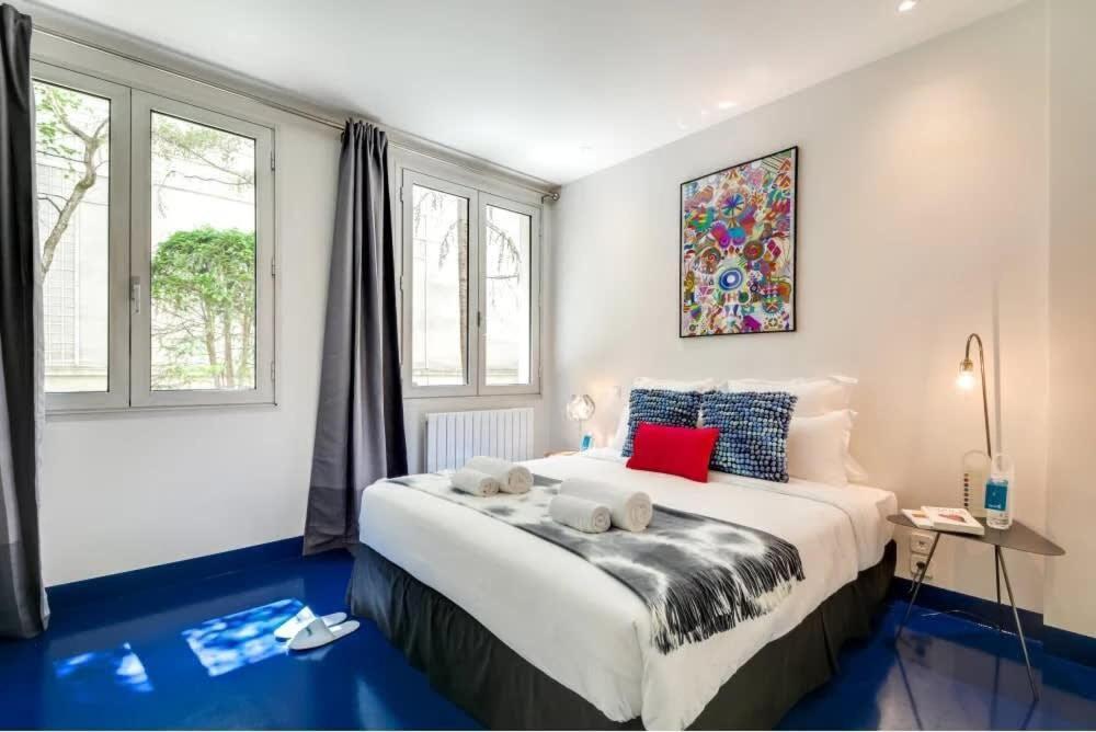 Ferienwohnung Modern & Colourful 3Bd For 9 Guests In Le Marais! Paris Exterior foto